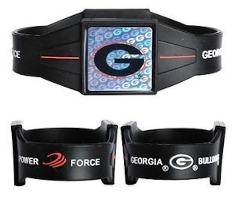 Georgia Bulldogs Tide Ionic Bracelet Balance 8" Power Force Hologram Dual Sport Cover