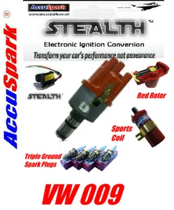 VW Camper,Beetle,Ghia,Bus 009 Electronic Distributor/Red Rotor/ Coil/Spark plugs - Picture 1 of 1