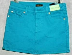 7 For All Mankind Girls' Size 10 Teal Skirt New with Tags NWT Msrp $69.00 - Picture 1 of 11