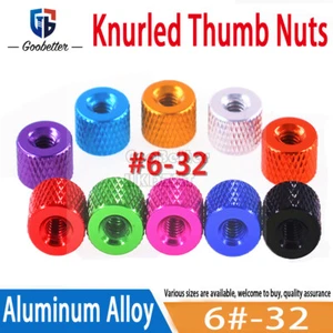 6#-32 Knurled Thumb Nuts Aluminium Alloy High Types Round Hand Grip Knobs Nut - Picture 1 of 5