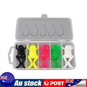 5pcs Frog Fishing Lure with 5pcs Hooks Floating Kick Frog Soft Bait Fishing Bait - Picture 1 of 10
