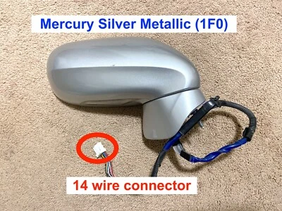 2007-2009 Lexus LS460 Passenger Right Side Door Mirror Mercury Silver 14 wire Foto 1 de 4