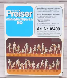 Preiser 16400, 25 Unpainted Adam & Eve Figures, Nude Nudist, HO Scale - Picture 1 of 4
