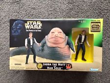 Star Wars Jabba the Hutt and Han Solo power of the force 1997 Kenner BNIB
