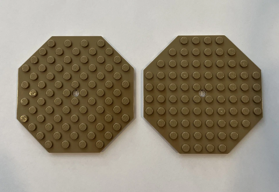 2 placas cunha octogonal LEGO 10x10 bronzeado escuro 89523 - Imagem 1 de 1