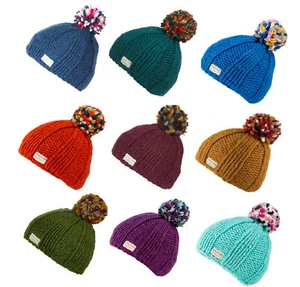 Sombrero gorro Kusan 100 % lana bobble con pompón multicolor (PK1524) - Imagen 1 de 16