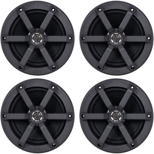 Two Pairs (QTY 4) Of JVC 6.5" 100 Watt Max Power Marine 2-Way Black Speakers - Picture 1 of 3