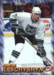 1997-98 (WHALERS) Pacific Invincible NHL Regime #38 Curtis Leschyshyn