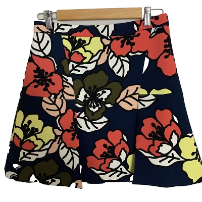 Mini-saia Paul & Joe Sister feminina azul marinho estampa floral tamanho 40/EUA 10 curta  - Imagem 1 de 4