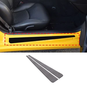 Carbon Fiber Car Door Sill Scuff Trim Protector Sticker For Corvette C5 1998-04 - Picture 1 of 7
