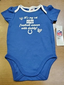 XX Z4 New Colts 1st Football Season Infant Onesie Sport NFL Team Apparel Gerber - Picture 1 of 2