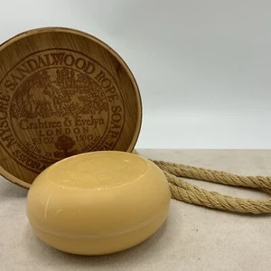 Rare Vintage NEW Crabtree & Evelyn For Men Sandalwood Rope Soap 5.3oz NIB - Picture 1 of 4