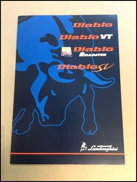 1996 1997 Lamborghini Diablo VT SV Roadster Original Car Sales Brochure Catalog - Image 1 of 4