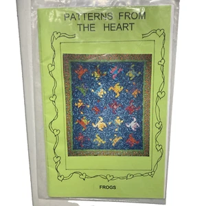 Schnittmuster aus dem Herzen Quiltmuster Frösche - Bild 1 von 2