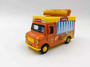 Lindo camión de comida pizza música metal ligero fundido a presión modelo de coche juguete para niños - Imagen 1 de 6