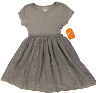 Vestido tutú manga corta Wonder Nation gris pizarra niñas mediano 7-8 nuevo con etiquetas NUEVO Foto 1 de 4