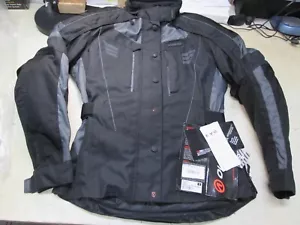 OLYMPIA DURHAM MOTORCYCLE JACKET - WOMENS SMALL BLACK / HAS ARMOR + LINER - Bild 1 von 10