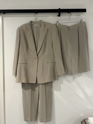 Traje de mujer WOW 3 Giorgio Armani Le Collezioni 3 piezas talla 14 mezcla de seda desnudo Foto 1 de 4