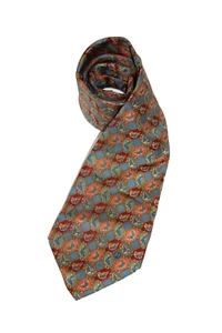 Men's Dunhill Classic Geometric Duck Birds Necktie Multi Colored - Picture 1 of 5