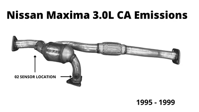 Convertidor catalítico Nissan Máxima 1995 1996 1997 1998 1999 3,0 L Foto 1 de 3