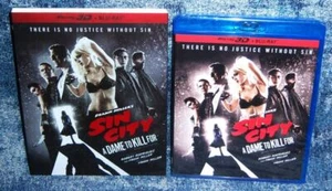NEW RARE OOP SIN CITY A DAME TO KILL FOR 3D & 2D MOVIE BLU RAY & SLIPCOVER 2014 - Picture 1 of 3