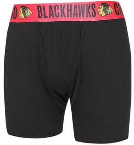 Calzoncillos boxer Chicago Blackhawks para hombre negros título OFERTA $14,95 - Imagen 1 de 3