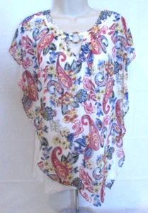 Apt. Damenbluse mittelgroß mehrfarbig Paisley-Overlay - Bild 1 von 6