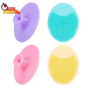 4 Pack Face Scrubber, Soft Silicone Facial Cleansing Brush Face Exfoliator Black - Picture 1 of 12