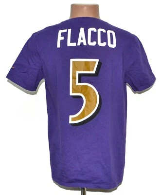 NFL BALTIMORE RAVENS FÚTBOL AMERICANO CAMISETA ALGODÓN NIKE #5 FLACCO M ADULTO Foto 1 de 3