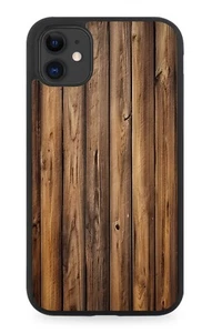 Striped Wooden Design Rubber Phone Case Wood Effect Look Style Old Rustic DQ64 - Picture 1 of 2