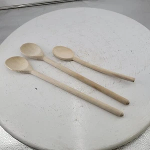 Französische Buchenholz Löffel 13" hoch Holz zum Mischen Kochen Menge 3 - Bild 1 von 10