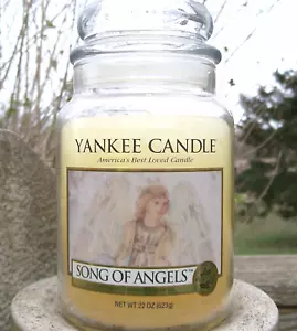 "CANCIÓN DE ÁNGELES" Retirada de la Vela Yankee ~ Grande 22 oz ~ ETIQUETA BLANCA ~ RARA ~ NUEVA - Imagen 1 de 2