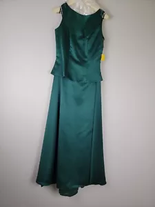 Bridesmaid Prom Elegant Dress 2-Piece Emerald Sz 5/6 Multi Sz & Plus See Disc - Picture 1 of 18