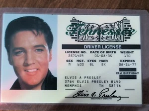 ELVIS PRESLEY TENNESSEE DRIVER LICENSE SOUVENIR 21st Birthday - Picture 1 of 6