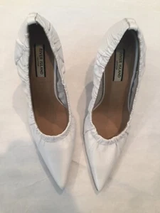 River Island Damen-Pump weiß Leder Stiletto spitz zulaufend Größe 8,5 M - Bild 1 von 7