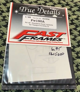 FW-190A/D TAMIYA STANDARD HOOD FAST FRAMES True Details 1:48 41004 - Picture 1 of 1