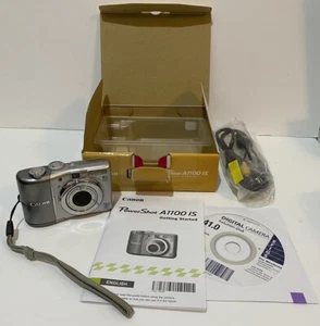 Silver Canon PowerShot A1100 IS 12.1MP Digital Camera Tested And Working - Picture 1 of 15