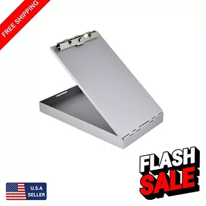 Saunders Silver Aluminum Memo Clipboard with 1'' Storage for Secure Organization - Picture 1 of 9