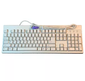 Vintage Chicony KB-2961 Wired PS/2 Connection Mechanical Keyboard White - Picture 1 of 7