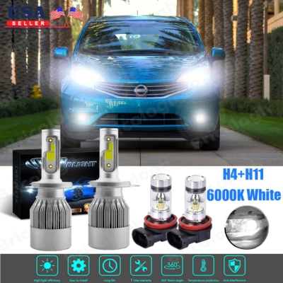 Kit de bombillas LED de haz alto bajo para Nissan Versa 2007-2018 - H4+H11 Foto 1 de 4