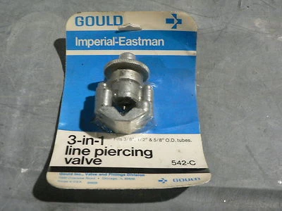 GOULD IMPERIAL EASTMAN LINE PIERCING VALVE 3-IN-1 3/8" 1/2" 5/8"