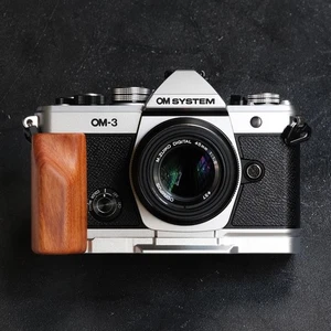 Handmade Wooden L Hand Grip Handle w/Aluminium alloy Baseplate for Olympus OM-3 - Picture 1 of 23