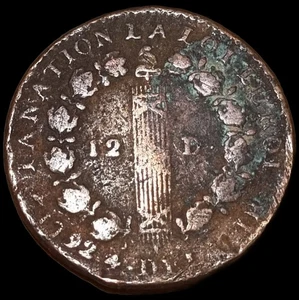 12 Deniers 1792 Louis XVI - Foto 1 di 2