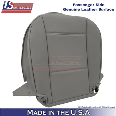 1998-2005 For BMW 3 Series E46 Genuine Leather Passenger Bottom Seat Cover Gray - Image 1 of 4