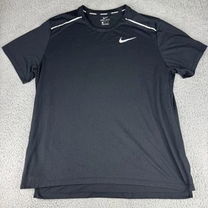 NIKE Running Mens Breathe Rise 365 Dri Fit Knit SS Top Black AQ9919 010 Xl - Picture 1 of 10