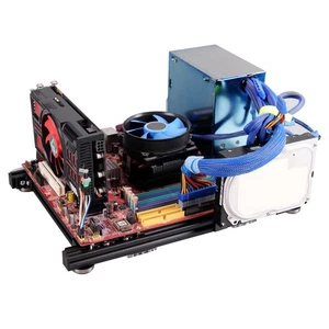 DIY Open Design M ATX Computer Case Overclocking Test Platform Full Black S - Picture 1 of 9