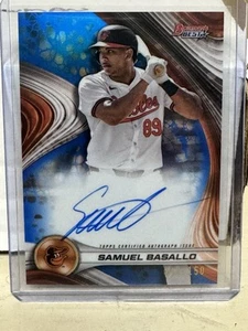 2024 Bowman’s Best Samuel Basallo Blue Refractor Autograph 42/150 - Picture 1 of 2