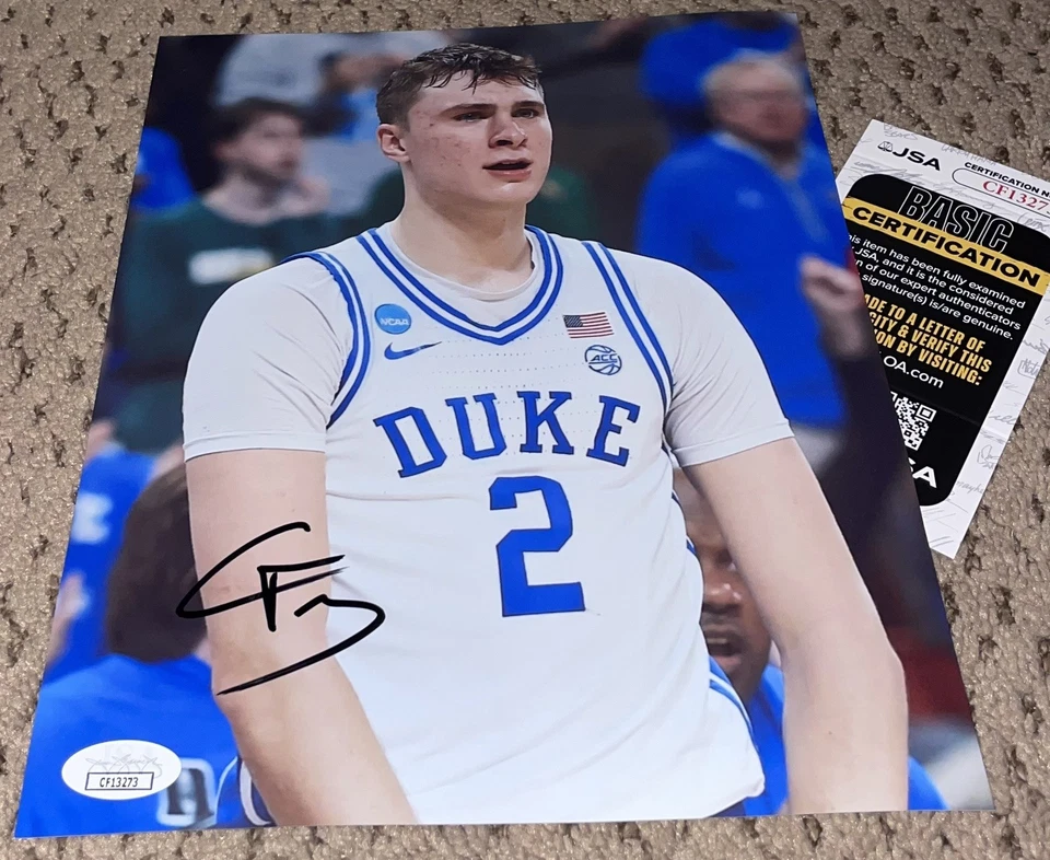 COOPER FLAGG SIGNED 8X10 PHOTO DUKE BASKETBALL AUTOGRAPH JSA BLUE DEVILS AUTO - Image 1 of 1