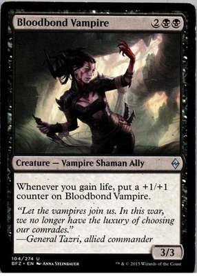 Bloodbond Vampire - U - Battle for Zendikar - 104 - LP - Regular - Image 1 of 2
