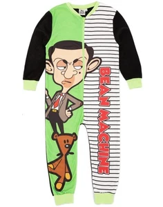 Mr Bean Green Mr Bean, Teddy All In One Jumpsuit Boys - Picture 1 of 8